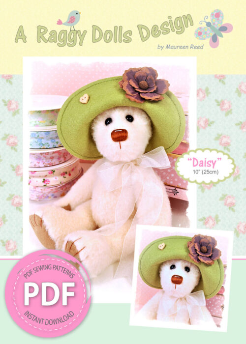 Daisy Bear Sewing Pattern - PDF