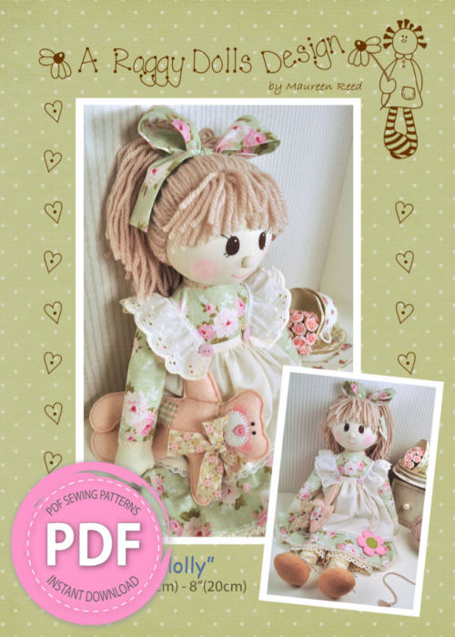Holly Rag Doll Sewing Pattern - PDF