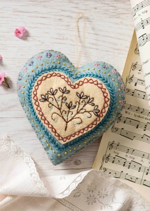 Corinne Lapierre Embroidered Heart Sewing Kit