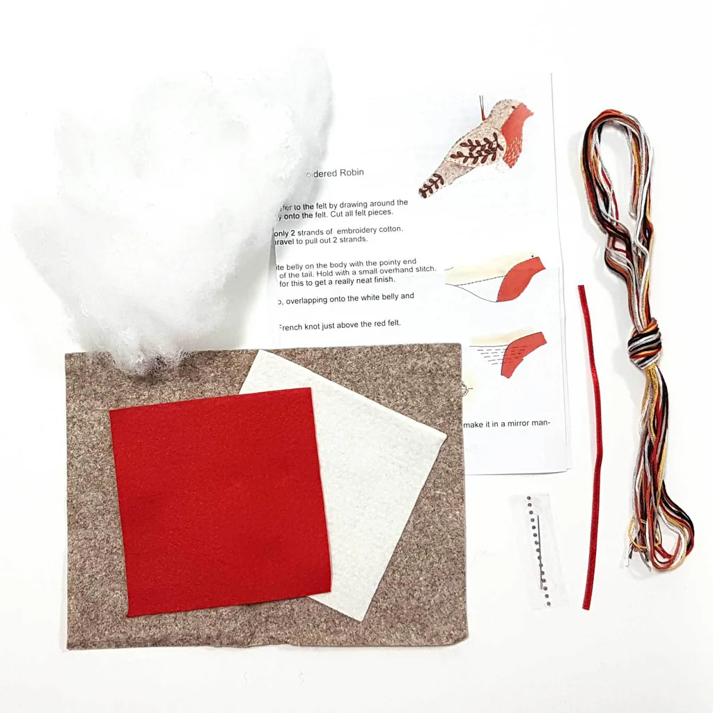 Embroidered Robin Sewing Kit - Image 5