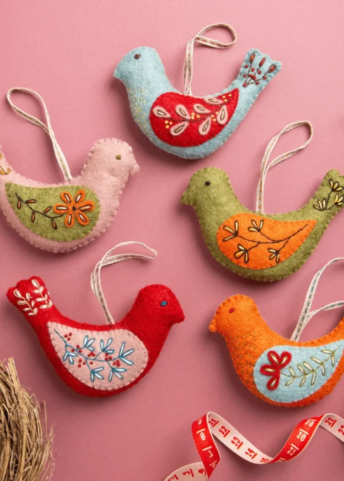 Folk Birds Felt Sewing Kit