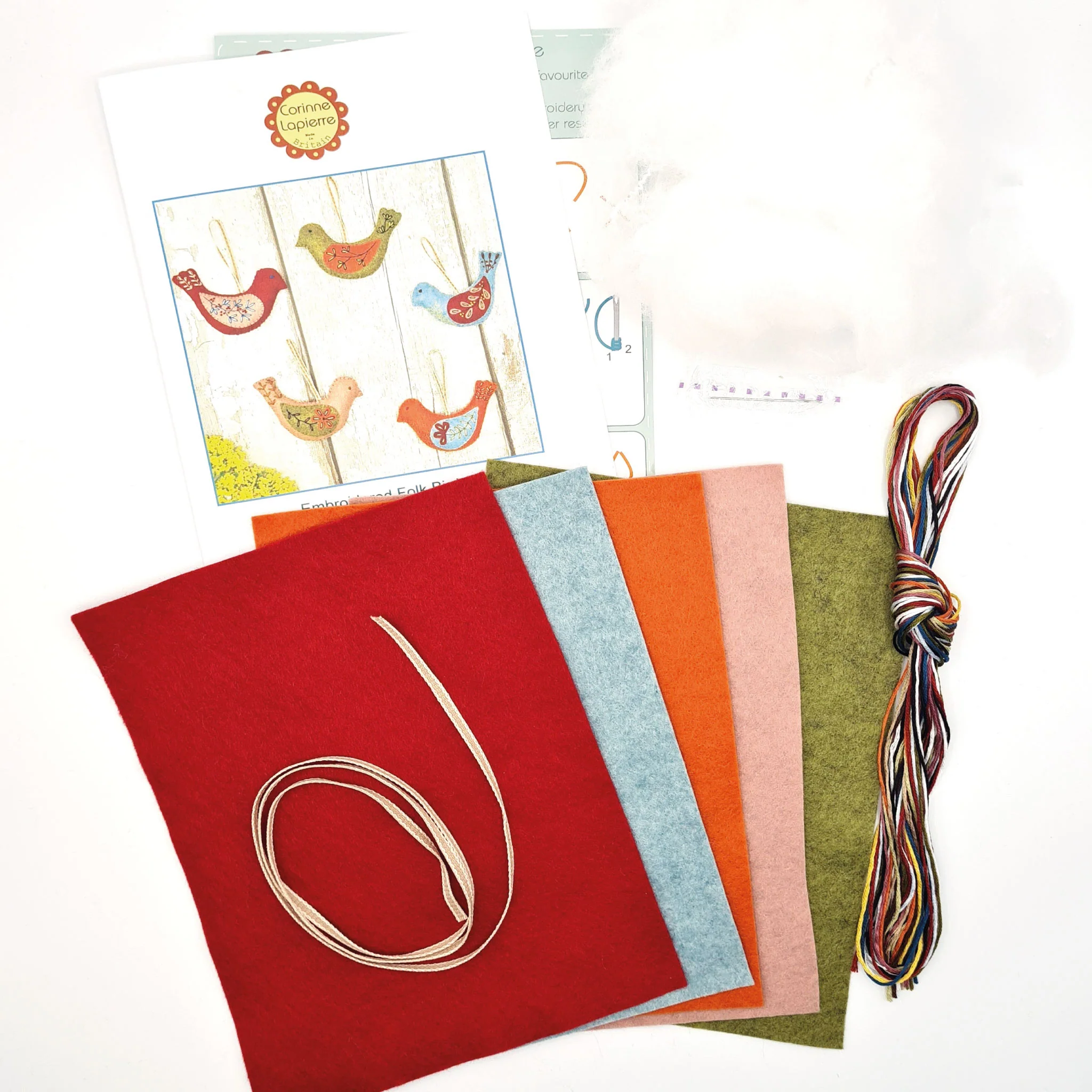 Folk Birds Felt Sewing Kit - Image 7