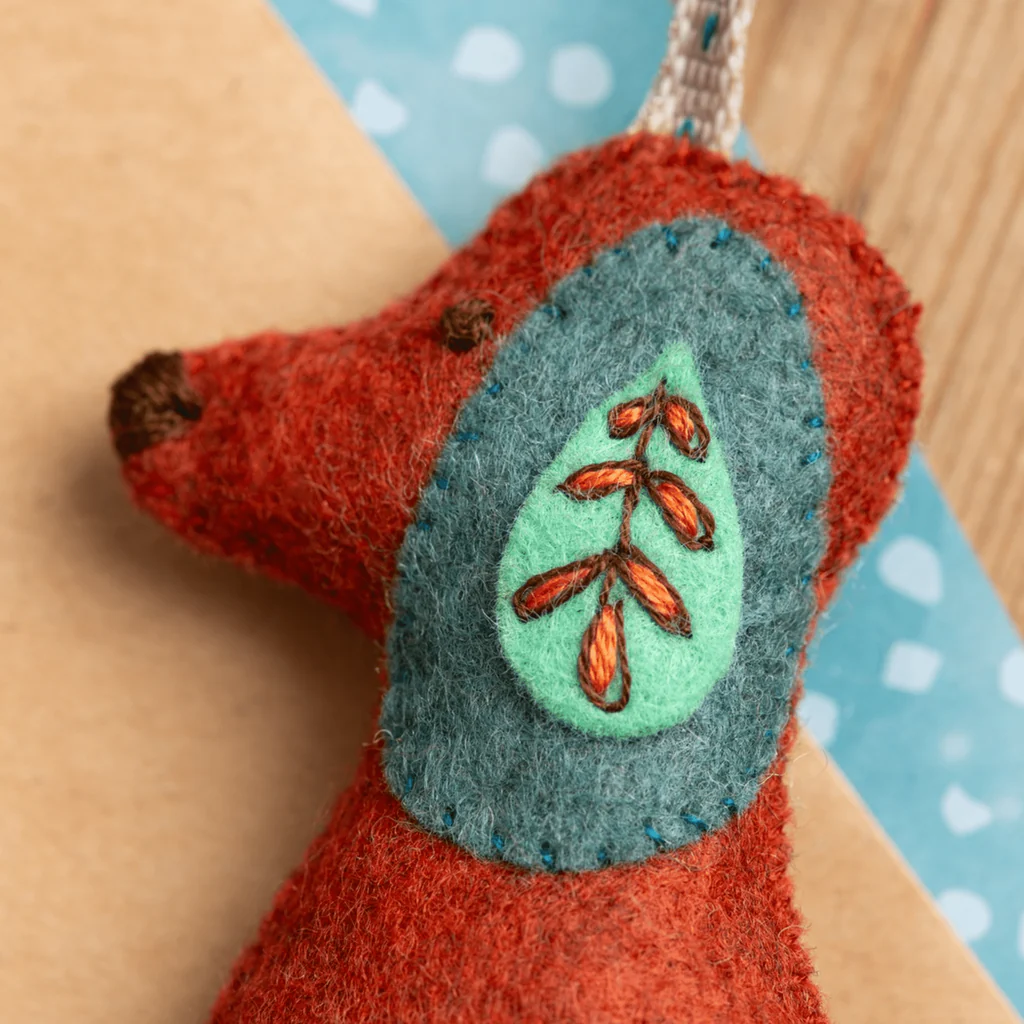 Folk Embroidered Dog Sewing Kit - Image 2