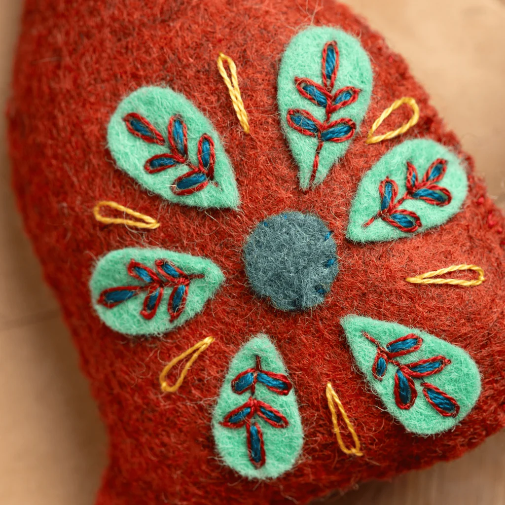 Folk Embroidered Dog Sewing Kit - Image 3