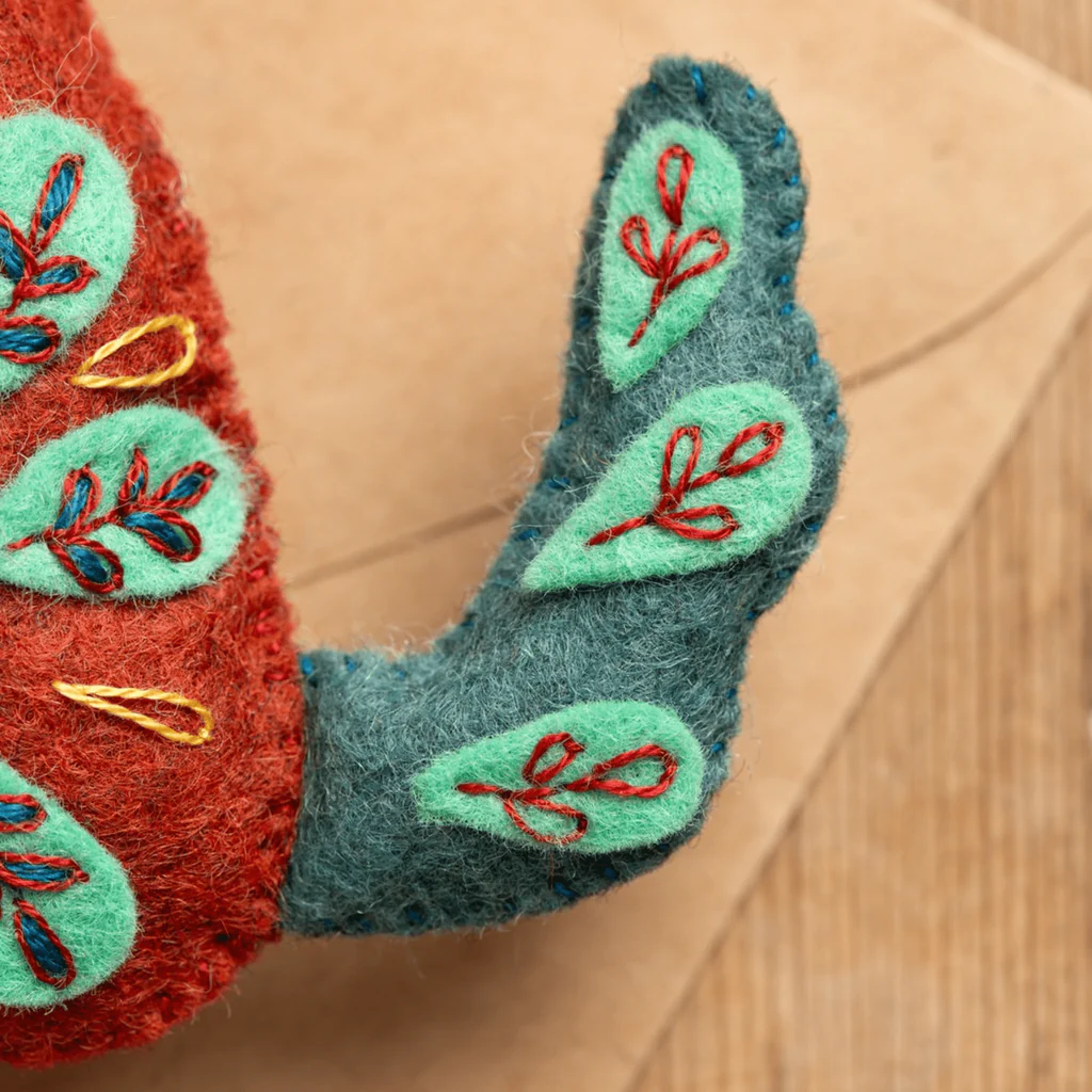 Folk Embroidered Dog Sewing Kit - Image 4