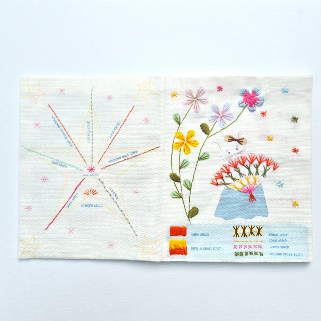 Mouse Embroidery Sampler Book Kit - Image 5