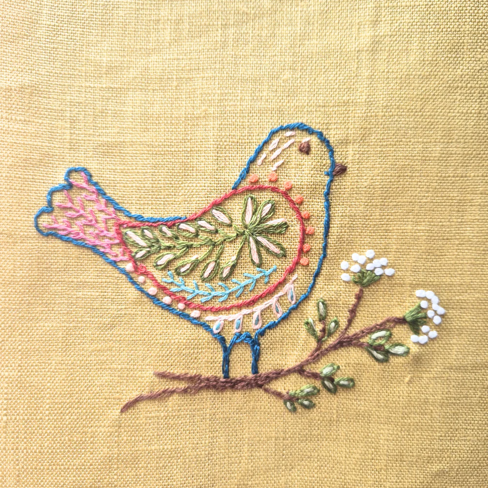 Folk Birds Stick & Stitch Transfer - Image 6