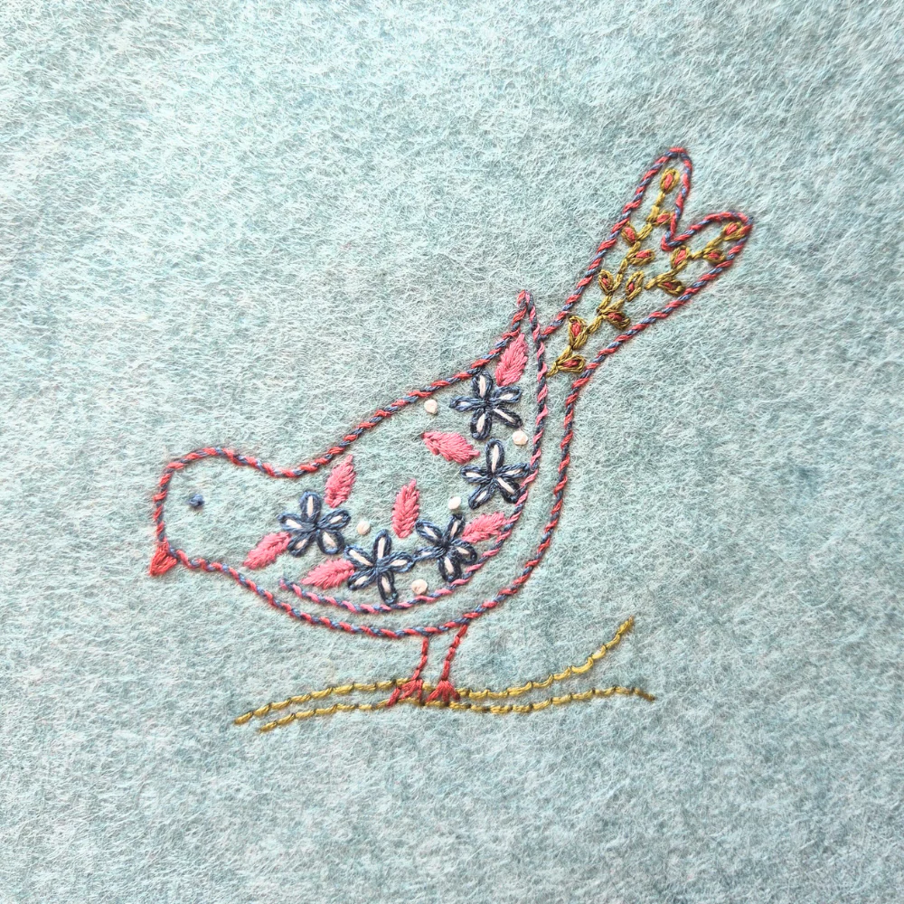 Folk Birds Stick & Stitch Transfer - Image 5