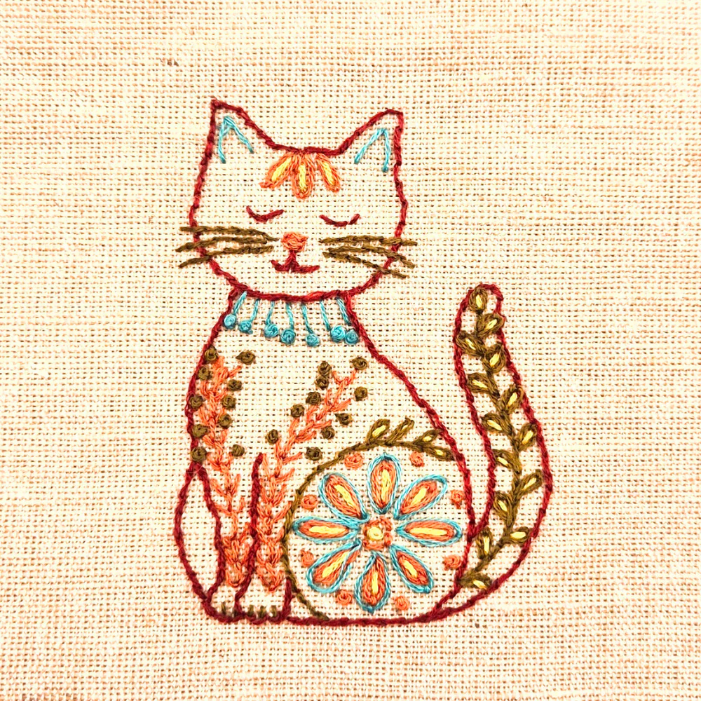 Folk Cats Stick & Stitch Transfer - Image 5