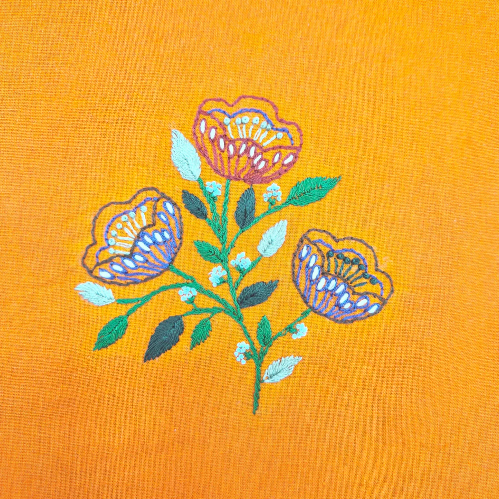 Folk Flowers Stick & Stitch Transfer - Image 5